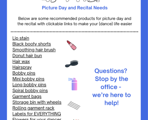 RMSD Picture Day and Recital Needs