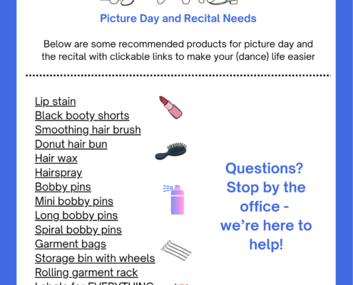 RMSD Picture Day and Recital Needs